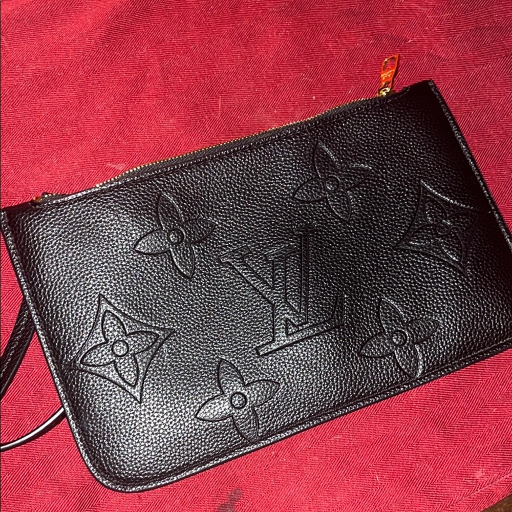 Louis Vuitton Black Embossed Leather Wallet